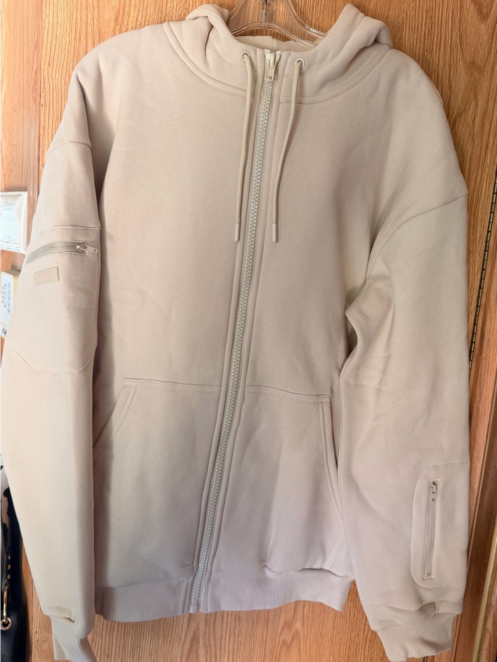 COMFRT Airplane Mode Travel Zip Hoodie – Bone